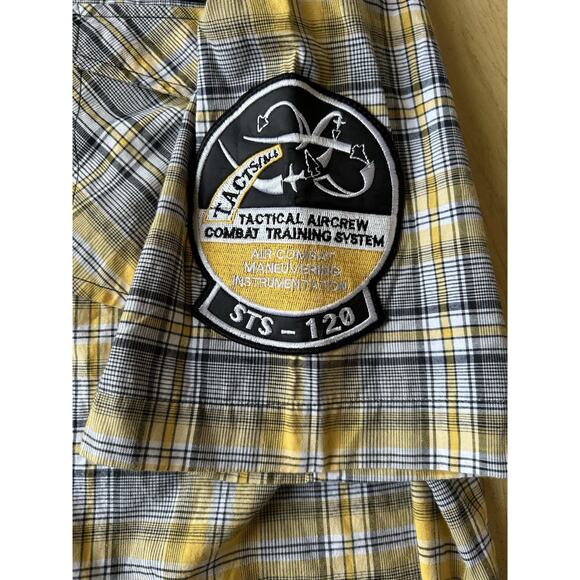 Vintage Cowboy Retro Plaid Shirt Throwback Western Button Down Patches Hipster M - Picture 5 of 13